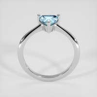 1.04 Ct. Blue Aquamarine Ring, Platinum 950 3