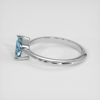 1.04 Ct. Blue Aquamarine Ring, Platinum 950 4