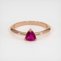 0.49 Ct. Ruby Ring, 14K Rose Gold 1