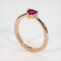 0.49 Ct. Ruby Ring, 14K Rose Gold 2