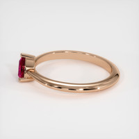 0.49 Ct. Ruby Ring, 14K Rose Gold 4