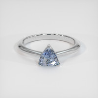 0.92 Ct. Greyish Blue Sapphire Ring, 10K White Gold 1
