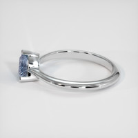 0.92 Ct. Greyish Blue Sapphire Ring, 10K White Gold 4