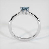 0.88 Ct. Greenish Blue Sapphire Ring, 10K White Gold 3