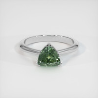 1.33 Ct. Green Sapphire Ring, 10K White Gold 1