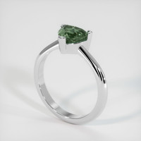 1.33 Ct. Green Sapphire Ring, 10K White Gold 2