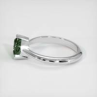 1.33 Ct. Green Sapphire Ring, 10K White Gold 4