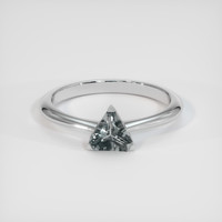 0.65 Ct. Grey Sapphire Ring, 10K White Gold 1