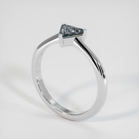 0.65 Ct. Grey Sapphire Ring, 10K White Gold 2