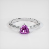 0.88 Ct. Sapphire Ring, 14K White Gold 1