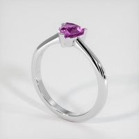 0.88 Ct. Sapphire Ring, 14K White Gold 2