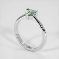 0.96 Ct. Sapphire Ring, 18K White Gold 2