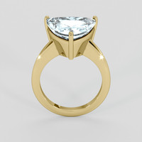 6.05 Ct. Blue Aquamarine Ring, 10K Yellow Gold 3