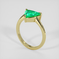 1.88 Ct. Emerald Ring, 18K Yellow Gold 2