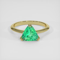 1.88 Ct. Emerald Ring, 18K Yellow Gold 1