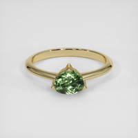 1.20 Ct. Green Sapphire Ring, 18K Yellow Gold 1