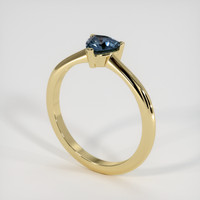 0.56 Ct. Sapphire Ring, 18K Yellow Gold 2