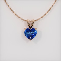 0.83 Ct. Blue Sapphire Pendant, 14K Rose Gold 1