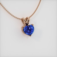 0.83 Ct. Blue Sapphire Pendant, 14K Rose Gold 2