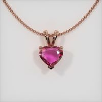 1.44 Ct. Ruby Pendant, 14K Rose Gold 1