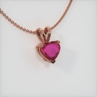 1.44 Ct. Ruby Pendant, 14K Rose Gold 2