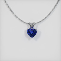 4.02 Ct. Sapphire Pendant, 14K White Gold 1