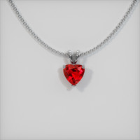 1.32 Ct. Ruby Pendant, 14K White Gold 1