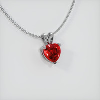 0.81 Ct. Ruby Pendant, 14K White Gold 2