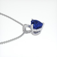 2.43 Ct. Blue Sapphire Pendant, 18K White Gold 3