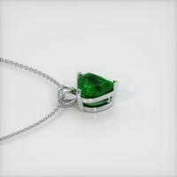 1.83 Ct. Emerald Pendant, 18K White Gold 3