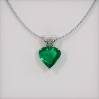 Emerald Pendant 3.00 Ct., 18K White Gold Preview