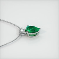 1.67 Ct. Emerald  Pendant - 18K White Gold