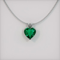 1.98 Ct. Emerald Pendant, 18K White Gold 1