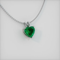 1.98 Ct. Emerald  Pendant - 18K White Gold