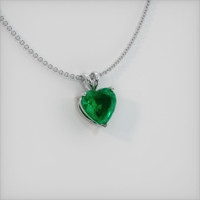 1.98 Ct. Emerald Pendant, 18K White Gold 2