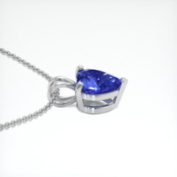 3.19 Ct. Blue Sapphire Pendant, 18K White Gold 3