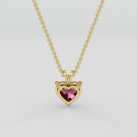 2.33 Ct. Reddish Pink Sapphire Pendant, 10K Yellow Gold 4