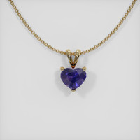 2.92 Ct. Sapphire Pendant, 14K Yellow Gold 1