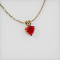 1.32 Ct. Ruby Pendant, 14K Yellow Gold 2