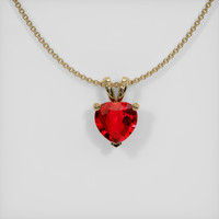 0.81 Ct. Ruby Pendant, 14K Yellow Gold 1