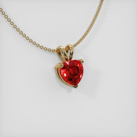 0.81 Ct. Ruby Pendant, 14K Yellow Gold 2