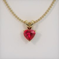 0.71 Ct. Ruby Pendant, 14K Yellow Gold 1