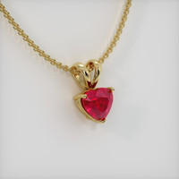 0.71 Ct. Ruby Pendant, 14K Yellow Gold 2