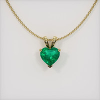 3.01 Ct. Emerald  Pendant - 18K Yellow Gold