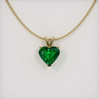 1.83 Ct. Emerald   Pendant, 18K Yellow Gold 1