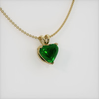 1.83 Ct. Emerald Pendant, 18K Yellow Gold 2