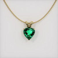 Solitaire Emerald Pendant 1.67 Ct., 18K Yellow Gold Preview