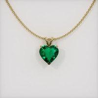 1.98 Ct. Emerald Pendant, 18K Yellow Gold 1