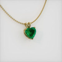 1.98 Ct. Emerald Pendant, 18K Yellow Gold 2