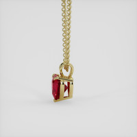 2.14 Ct. Pinkish Red Ruby Pendant, 18K Yellow Gold 3